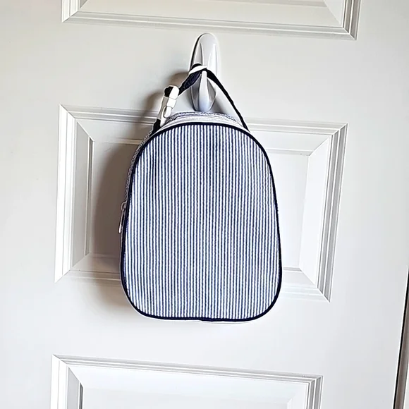 Seersucker Lunchbox in Blue and White - Picture 1 of 7
